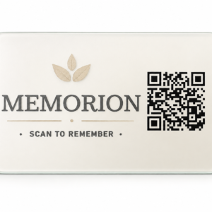 Matelux on White QR Plaque