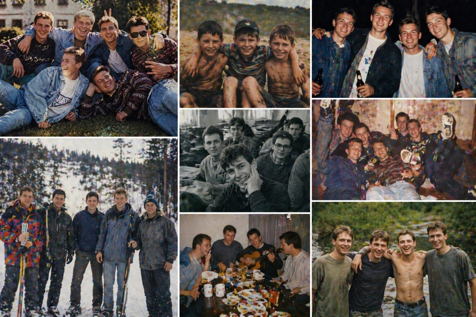 The years when friendship felt simple, loud, and endlessly alive.
